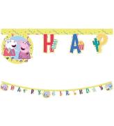 Decorata Party Happy Födelsedag Banner - Peppa Pig Messy Play