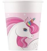 Decorata Party Kartongmugg - 8-pack - 200 ml - Unicorn Rainbow F