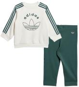 adidas Originals Sweatset - Crew - Vit/GrÃ¶n