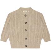 Petit Piao Cardigan - Stickad - Light Taupe Melange