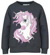 Name It Sweatshirt - NmfVeda - Dark Sapphire/SÃ¶t Unicorn