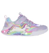 Skechers Skor m. Ljus - Unicorn Chaser - Lavender/Multi