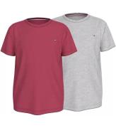 Tommy Hilfiger T-shirt - 2-pack - Arv Rosa/Light Grey