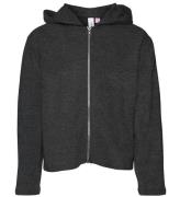 Vero Moda Girl Cardigan m. Huva - VmBella - Black/Melange