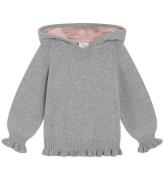 Hust and Claire Hoodie - Stickad - Pinja - Light Grey Melange