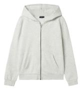 LMTD Cardigan m. Huva - Noos - NlnNizu - Light Grey Melange