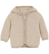 Huttelihut Cardigan - Ullfleece - Camel Melange m. Ã?ron