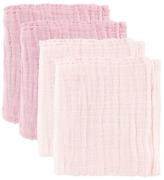 Pippi Baby Muslinfiltar - 65x65 cm - 4-pack - Rosa/Puder