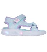 Skechers Sandaler m. Ljus - Sola Glow - Light Blue Lavender