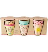 Rice Koppar - Melamin - 6 st. - 250 ml - Rosa/Funky Prints