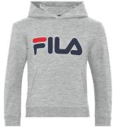 Fila Hoodie - Bajonett - LjustgrÃ¥melerad m. Logo