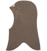 Racing Kids Balaclava - Ull/Bomull - Dubbel - Brown Birch Bark