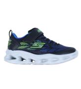 Skechers Skor m. Ljus - Vortex Flash - Black/Blue/Lime