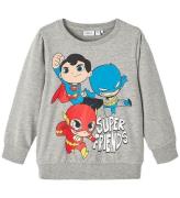 Name It Sweatshirt - NmmJak - GrÃ¥melerad m. Super Friends