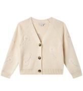 Stella McCartney Kids Cardigan - Stickad - Creme med blommor