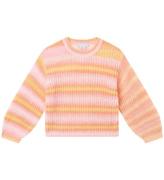 Stella McCartney Kids Tröja - Stickad - Färgglada Rosa/Orange