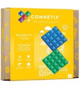 Connetix Magnetiska plattor - 2 Delar - BlÃ¥ och GrÃ¶n