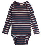 Petit Piao Body L/æ - Rib - Modal - Dark Cherry Multi Stripe