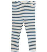 Petit Piao Leggings - Rib - Modal - Deep Kobolt/Dark Off White