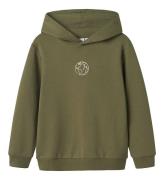 Name It Hoodie - NkmObando - Loose - Deep Lichen Green