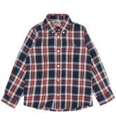 GANT Skjorta - Markerad Flannel - Evening Blue