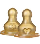 BIBS Flasknapp - 2-pack - Medium Flow - Naturgummi