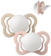 BIBS Couture Glow Nappar - Stl. 1 - 2-pack - Anatomisk - Blush/V