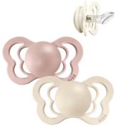 BIBS Couture Nappar - Stl. 2 - 2-pack - Anatomisk - Ivory/Blush