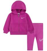 Nike Set - Cardigan/Leggings - Hett Fuchsia