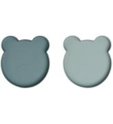 Liewood Tallrikar - Silikon - 2-pack - Marty - Mr Bear Blue Mi