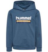 Hummel Hoodie - hmlTukas - Bering Sea m. Tryck