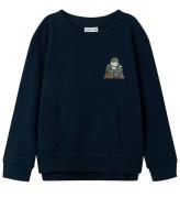 Name It Sweatshirt - NkmTofigo - Marinblå Blazer m. Tryck