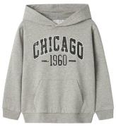 Name It Hoodie - NkmTeeddy - Grey Melange m. Tryck