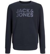 Jack & Jones Sweatshirt - JjeCorp Logo - Marinblå Blazer/BIG TON