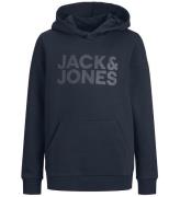 Jack & Jones Hoodie - JjeCorp Noos - Marinblå Blazer/Jr/Large Pr