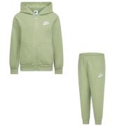 Nike Sweatset - Olja Green m. Vit