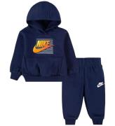 Nike Sweatset - Midnight MarinblÃ¥ m. Orange