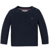 Tommy Hilfiger Tröja - Stickad - Dark Natt Marinblå