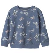 Name It Sweatshirt - NmmTrille - China Blue m. Motorcykel