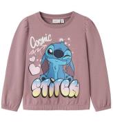 Name It Sweatshirt - NmfJessi Stitch - Elderberry m. Tryck