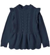 Fliink Tröja - Stickad - Alilly Peplum - Insignia Blue