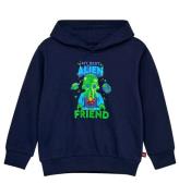 LEGO® Wear Hoodie - LWSaku - Dark Marinblå m. Alien