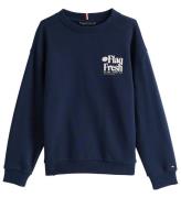 Tommy Hilfiger Sweatshirt - Fun Flagga - Dark Natt Marinblå