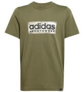 adidas Performance T-shirt - Camo LinjÃ¤r grafik - Olive Strata