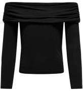 Kids Only Tröja - Off Shoulder - KogAmour - Black