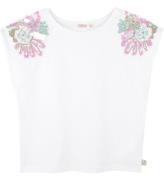 Billieblush T-shirt - Vit m. Paljetter