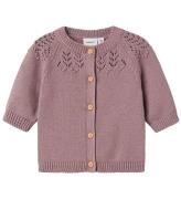 Name It Cardigan - Stickad - NbfBimolly - Elderberry