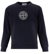 Stone Island Sweatshirt - MarinblÃ¥ m. Logo