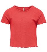 Kids Only T-shirt - Noos - Rib - KogNella - Raspberry