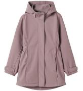 Name It Softshelljacka m. Fleece - NkfAlfa08 - Elderberry